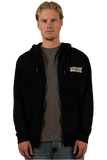 ZIPPED OXFORD HOODIE - BLACK