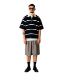 WBHiro S/S Stripe Zip Polo
