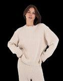 MAGLIONE IN MAGLIA BEIGE